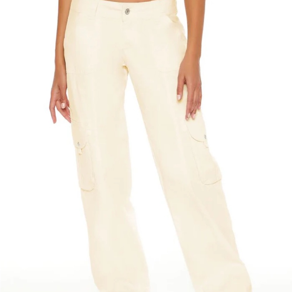 Cream Cargo Pants